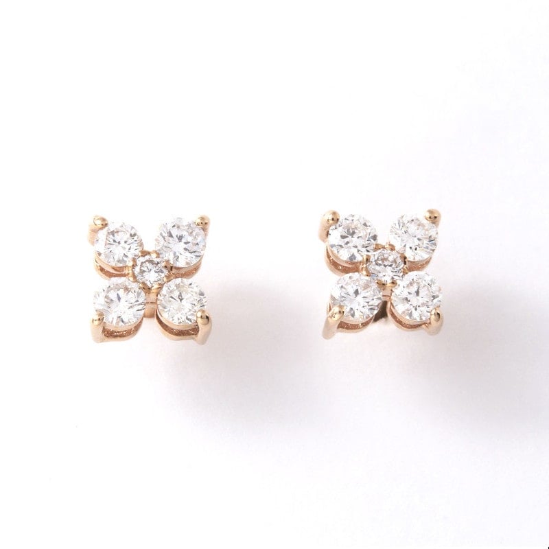 【Lab Grown Diamond】 K18 PG ピンクゴールド 0.2ct ラボグロウンダイヤモンド LGD ピアス 1164200595