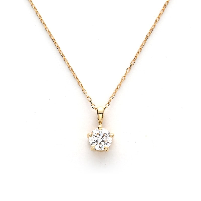 【Lab Grown Diamond】 K18 YG イエローゴールド 0.2ct ラボグロウンダイヤモンド LGD ネックレス 1168800033