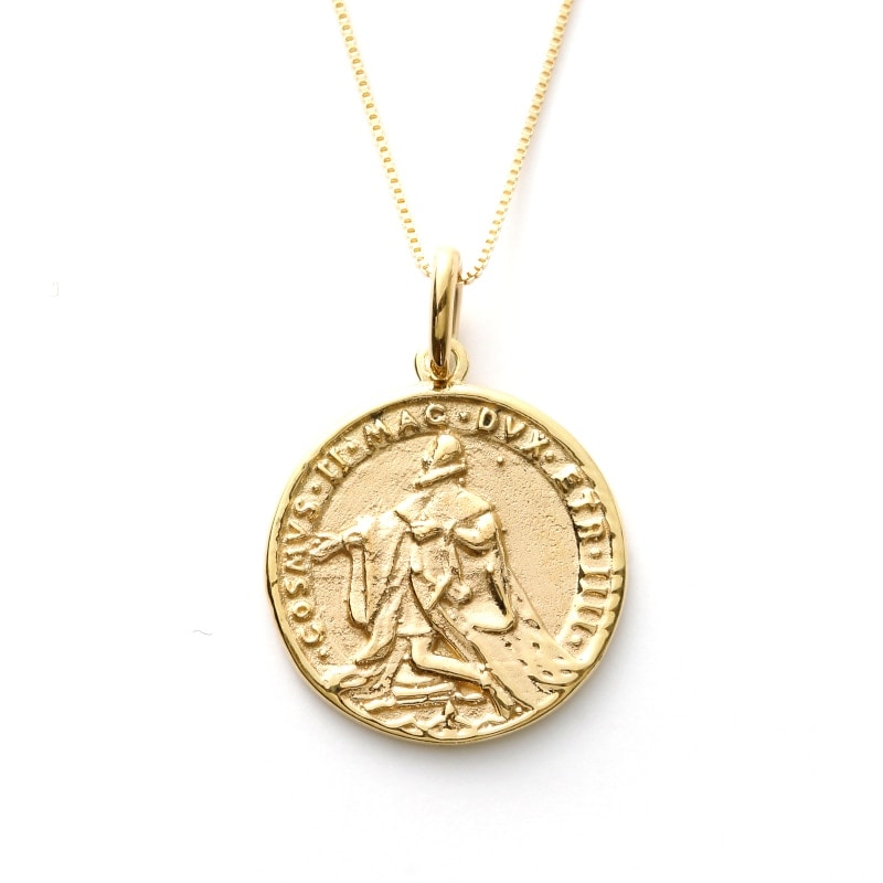 【Gold Jewelry】 プレシャスメタル K10 YG イエローゴールド メダル ネックレス 皇帝 L 45cm 1168900095