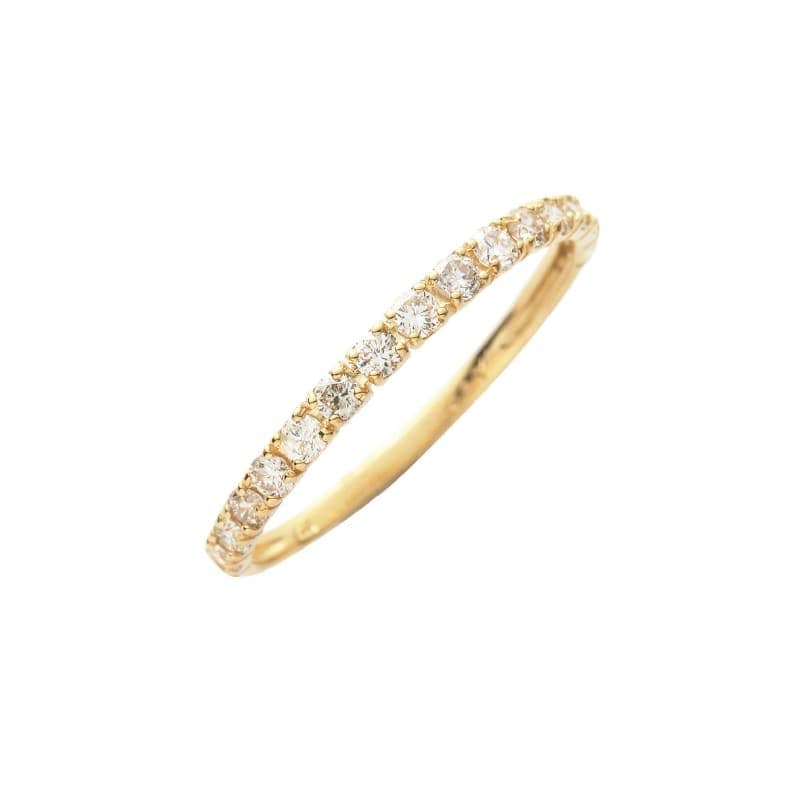 K18 YG イエローゴールド 0.3ct ダイヤモンド エタニティ リング 1169100011