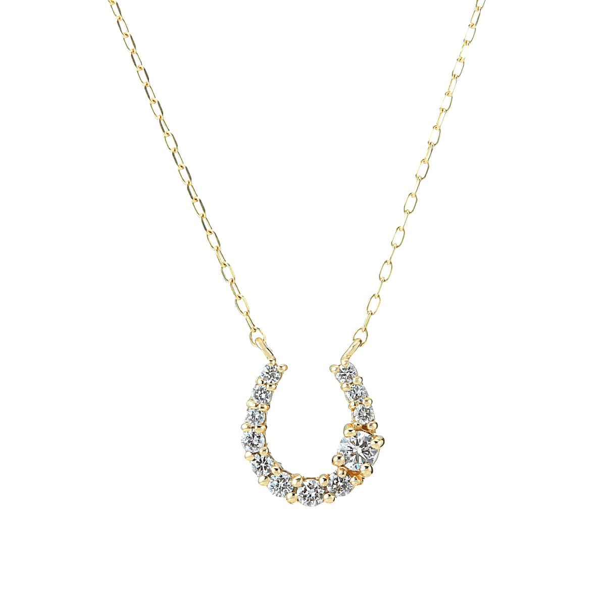 【toujours】 K10 YG イエローゴールド ダイヤモンド 0.15ct ネックレス 40cm 1175800054