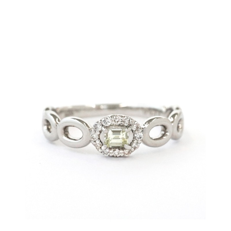 【toujours】 PT プラチナ 0.15ct Bucket Cut バゲットカット ダイヤモンド リング 1175900080