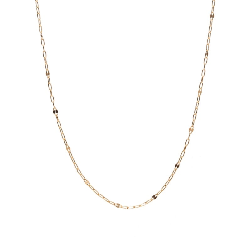 【Gold Jewelry】 デザインチェーン ネックレス ファンタジアチェーン 飛駒 K18 YG イエローゴールド φ0.2 40cm 1131100318