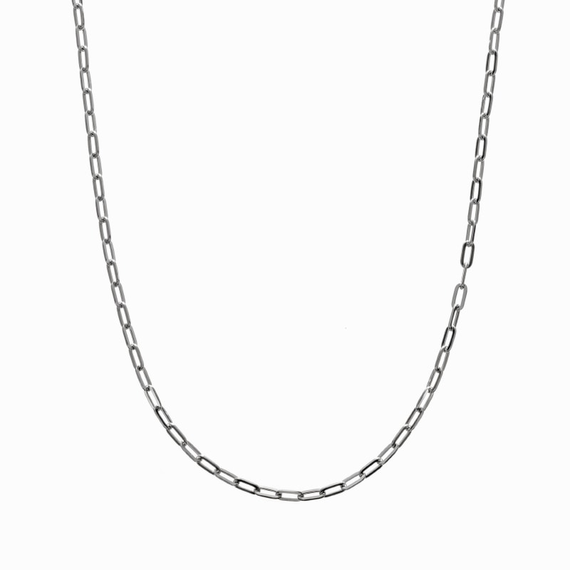 【Gold Jewelry】 デザインチェーン ネックレス 荒角 アズキチェーン 太 PT プラチナ 50cm 1131100325