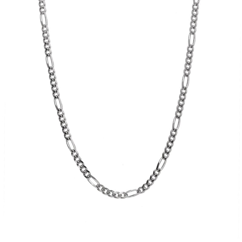 【Gold Jewelry】 デザインチェーン ネックレス フィガロチェーン PT プラチナ φ0.6 40cm 1131100333