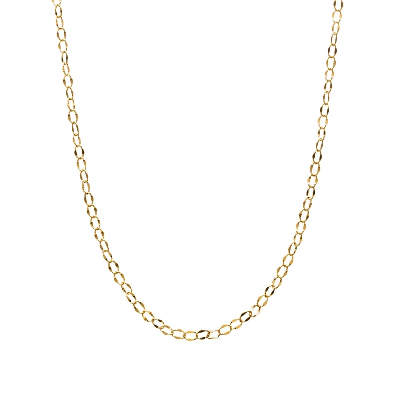【Gold Jewelry】 デザインチェーン ネックレス シープレスチェーン K18 YG イエローゴールド φ0.4 45cm 1180900007