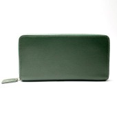 【H&D Leather】 ラウンドジップ 長財布 HDB-11 グリーン 5564200674