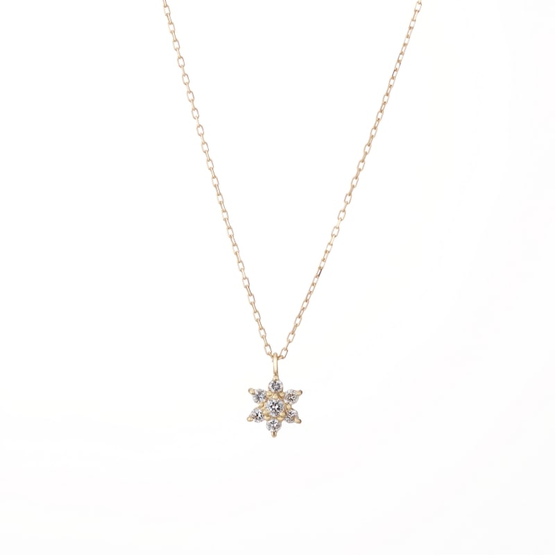 K18 YG イエローゴールド ダイヤモンド 0.08ct ネックレス 40cm 1175900105