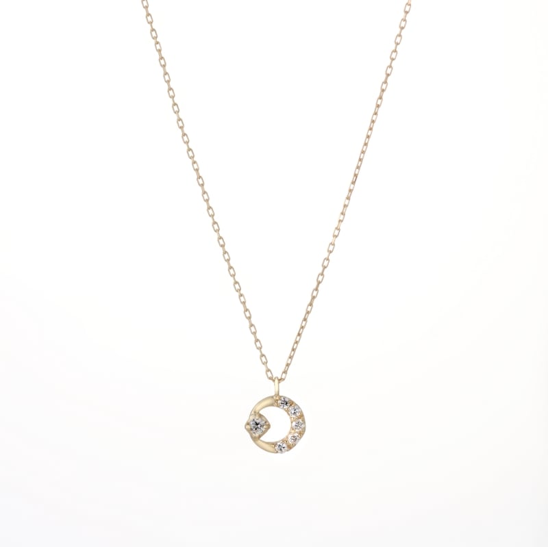 K18 YG イエローゴールド ダイヤモンド 0.06ct ネックレス 40cm 1175900107