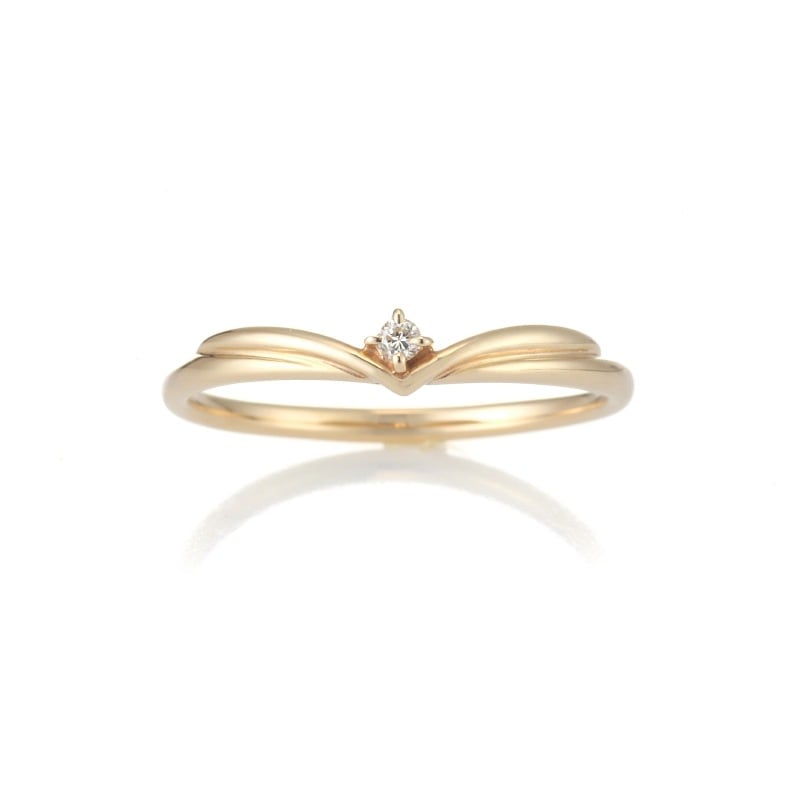 K10 YG イエローゴールド 0.02ct ダイヤモンド ピンキーリング 1105500194