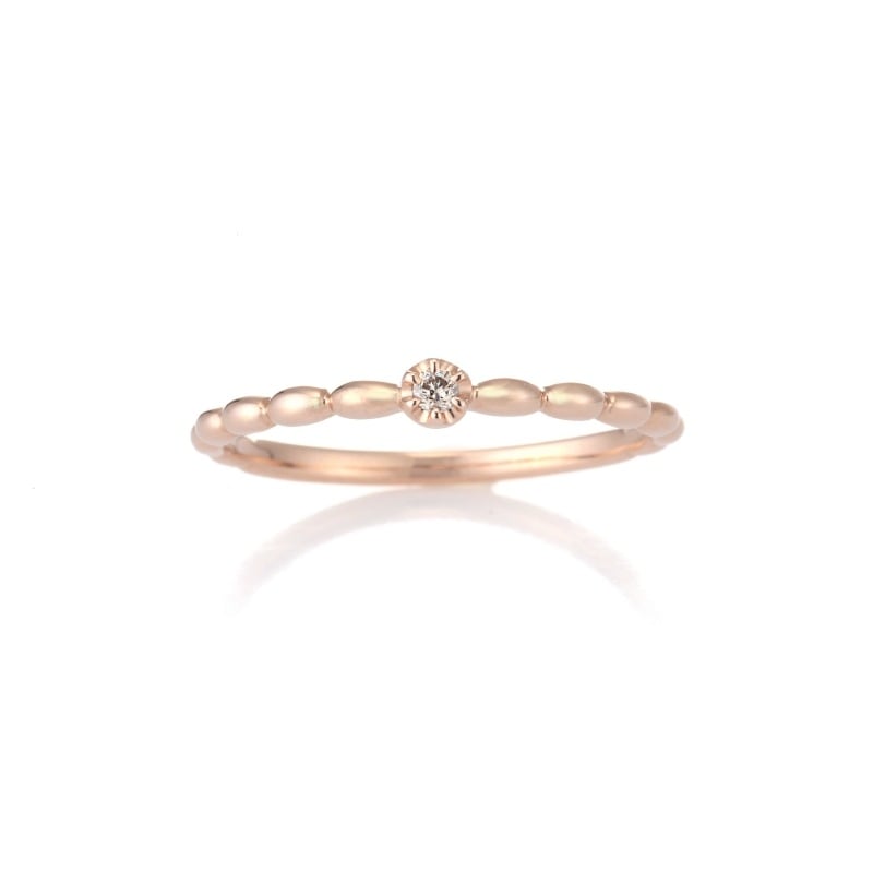 K10 PG ピンクゴールド 0.01ct ダイヤモンド ピンキーリング 1105500199