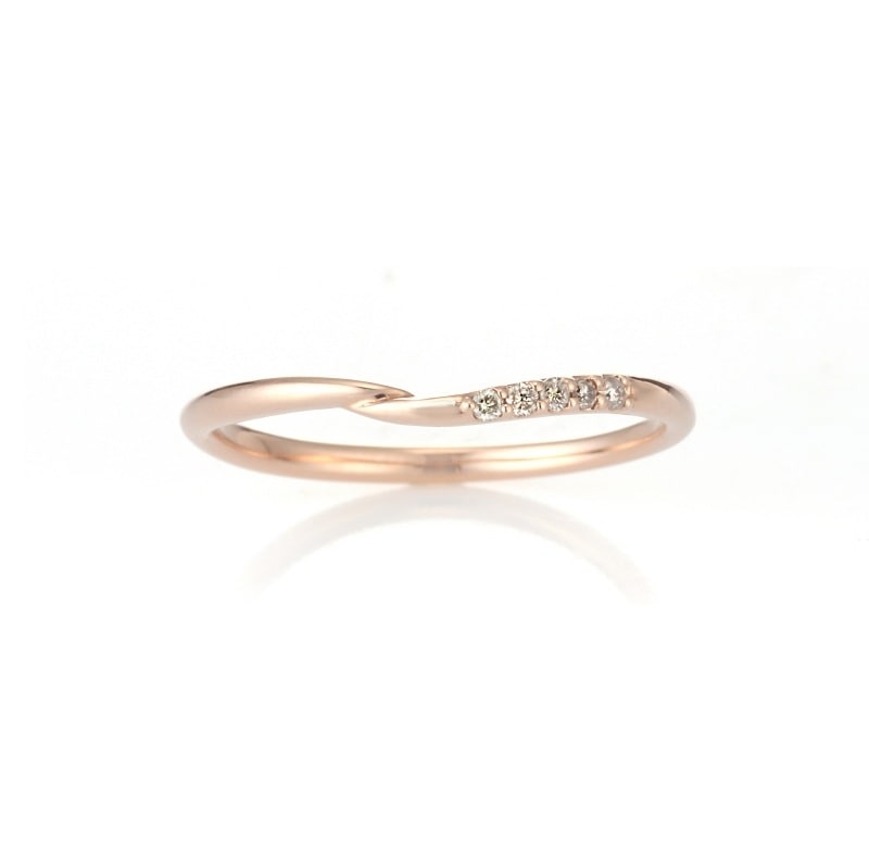 K10 PG ピンクゴールド 0.02ct ダイヤモンド ピンキーリング 1105500211