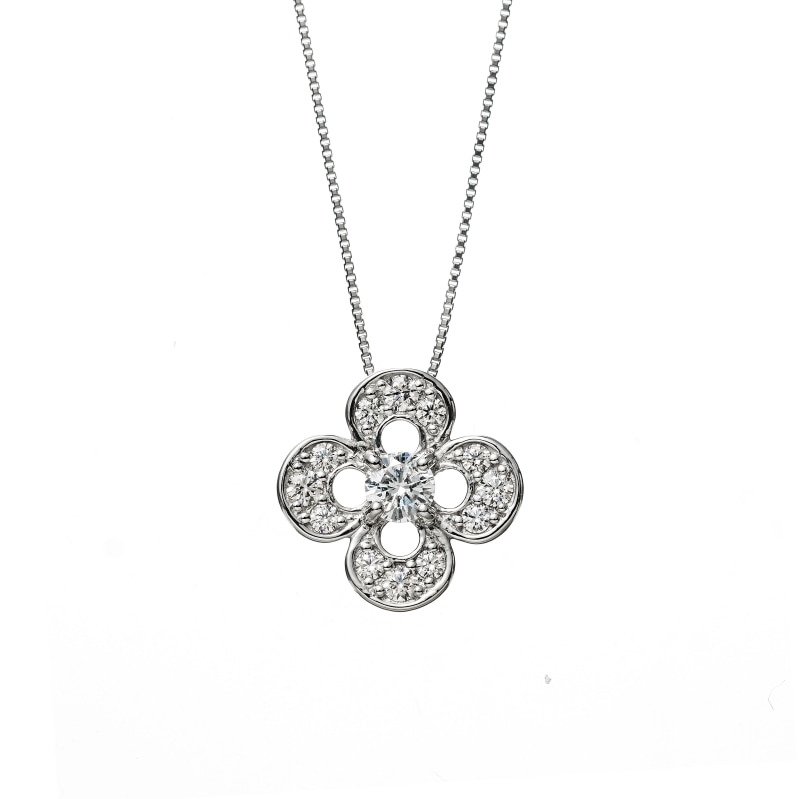PT プラチナ 0.2ct ダイヤモンド ネックレス Dカラー 45cm 1176400001