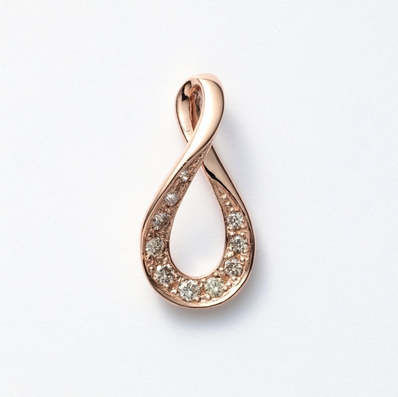 K18 PG ピンクゴールド 0.10ct ダイヤモンド ペンダントトップ 1182600025