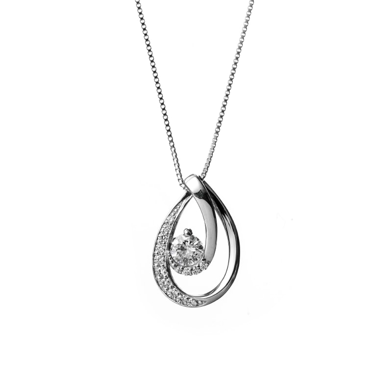 PT プラチナ 0.2ct ダイヤモンド ネックレス Dカラー 45cm 1176400009