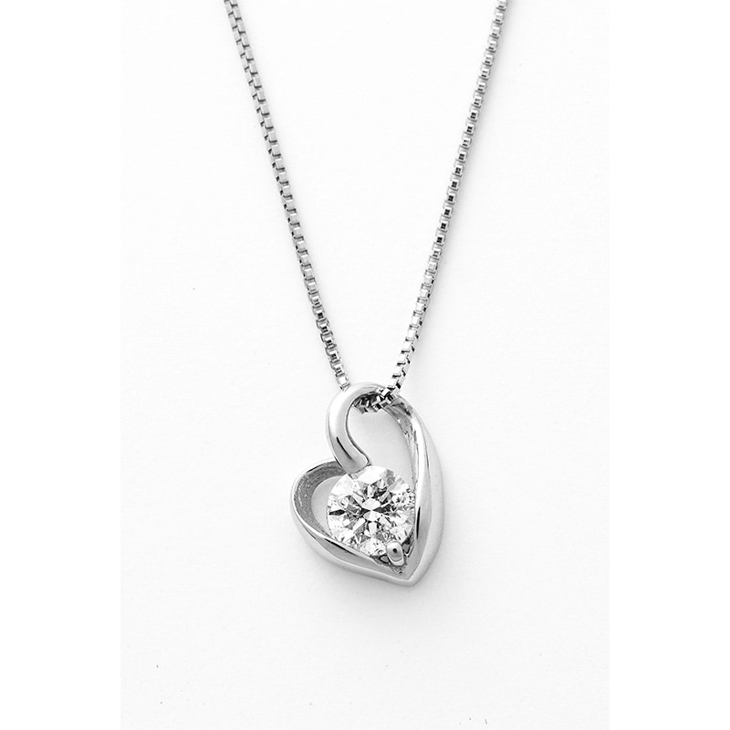 PT プラチナ 0.2ct ダイヤモンド ネックレス Dカラー SI2クラス EXカット 45cm 1176800145