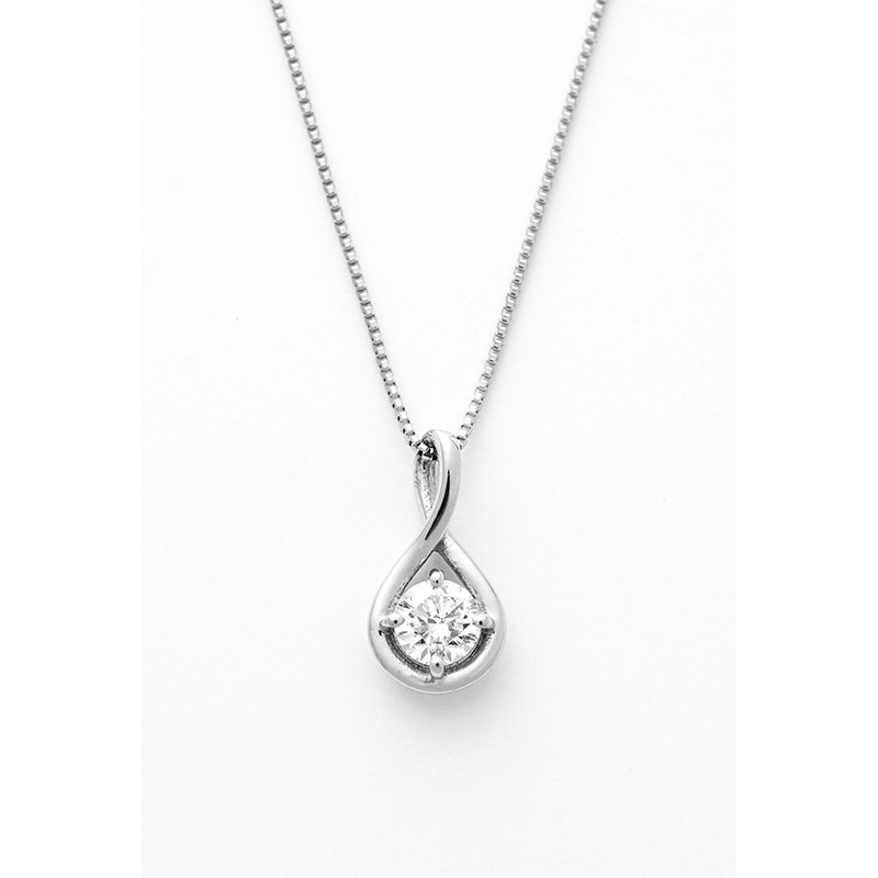 PT プラチナ 0.2ct ダイヤモンド ネックレス Dカラー SI2クラス EXカット 45cm 1176800147