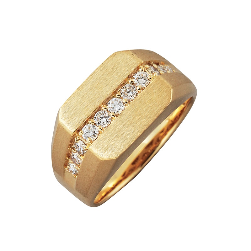 【Gold Jewelry】 プレシャスメタル K18 YG イエローゴールド 0.42ct ダイヤモンド リング #18 1169800211