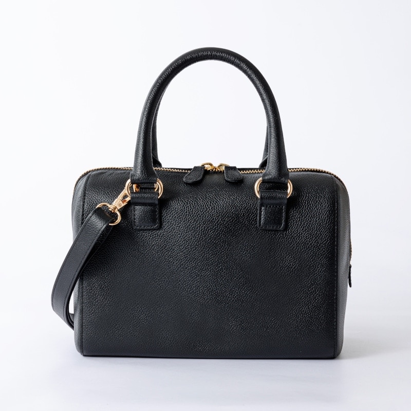 【NOROM Leather】 ボストン型 ショルダーバッグ HDL-L3 ブラック 5464200243