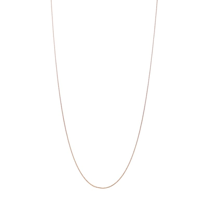 【Gold Jewelry】 デザインチェーン ネックレス 角アズキチェーン K18PG ピンクゴールド φ0.28 45cm 1131100222
