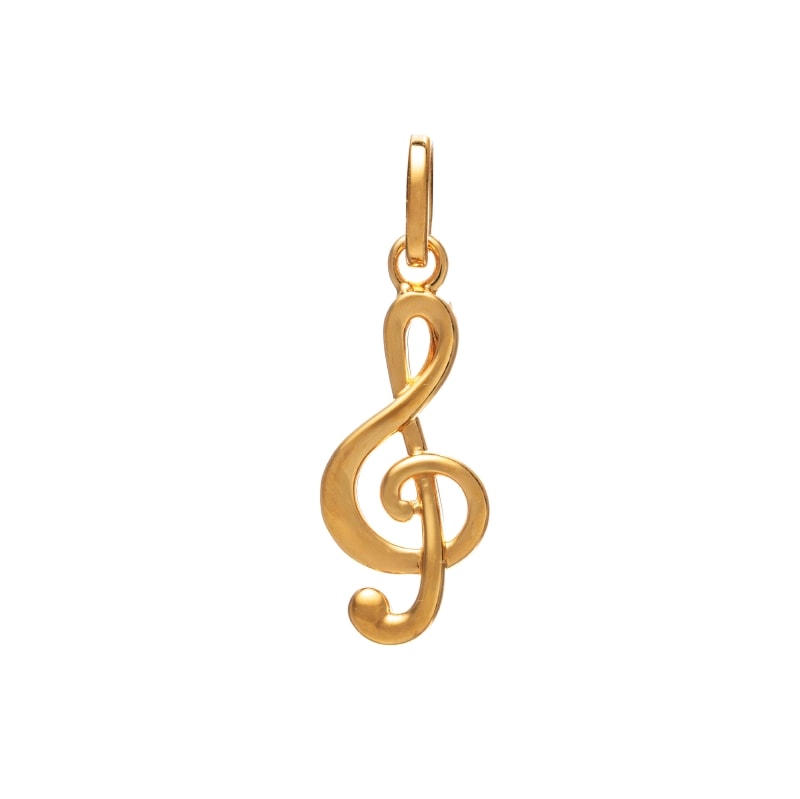 【h&d Jewelry】 Music Clef ペンダントトップ PAIR SV925 イエローゴールド 5181700027