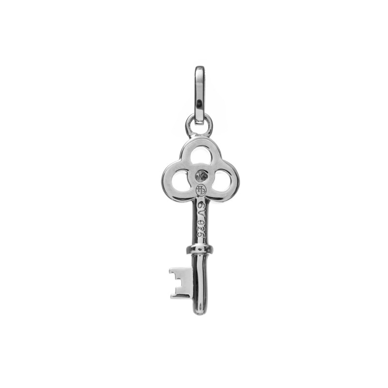 【h&d Jewelry】 Key ペンダントトップ PAIR SV925 シルバー CZ 5181700030