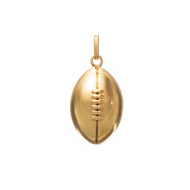 【h&d Jewelry】 Rugby Ball ペンダントトップ PAIR SV925 イエローゴールド 5181700036
