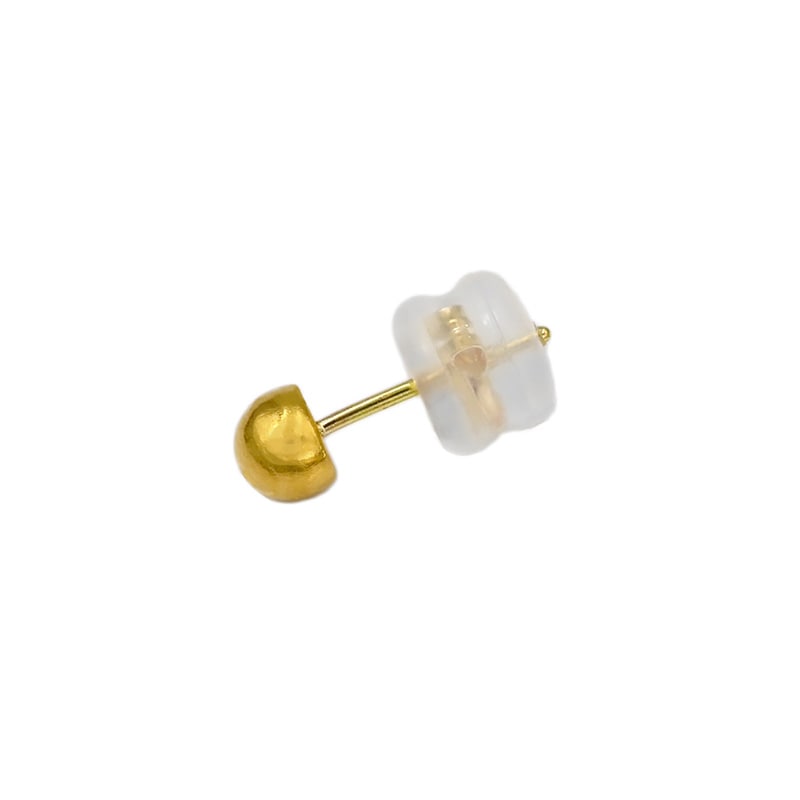 【Gold Jewelry】 K24 YG イエローゴールド ボール シングル ピアス 片耳 4mm 1181000104