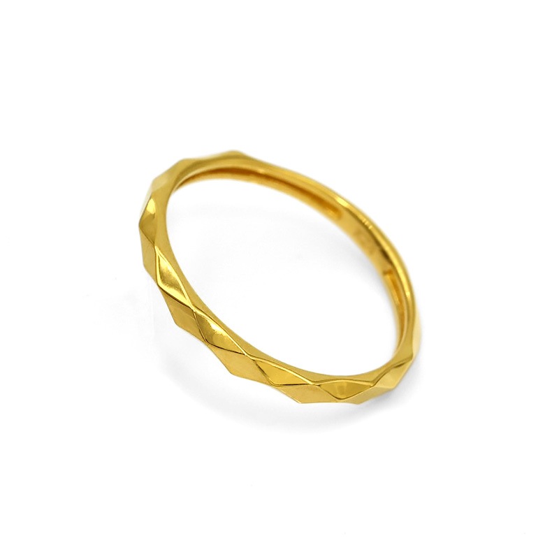 【Gold Jewelry】 K24 YG イエローゴールド カット リング 1181000107