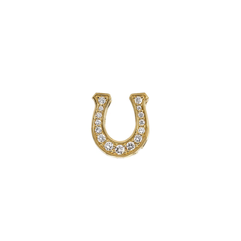 【Gold Jewelry】 K18 YG イエローゴールド 0.16ct ラボグロウンダイヤモンド LGD 喜平用 ペンダントトップ 馬蹄 ホースシュー M 1182600011