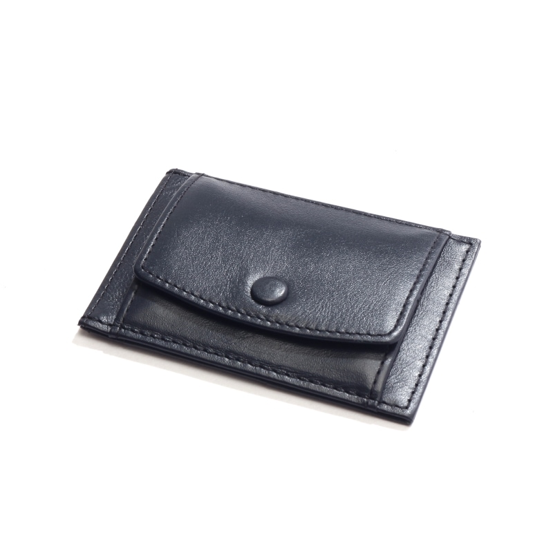 【H&D Leather】 名刺入れ カードケース コインケース HDB-409 ダークネイビー 5564200774