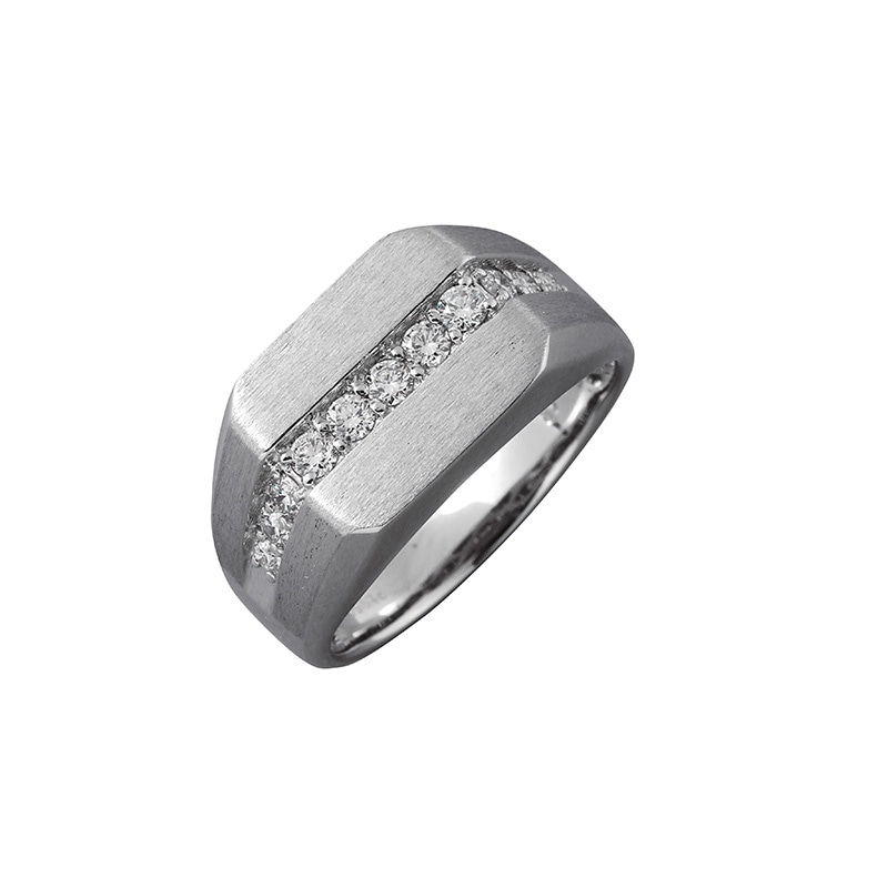 【Gold Jewelry】 プレシャスメタル PT プラチナ 0.42ct ダイヤモンド リング #18 1125529569
