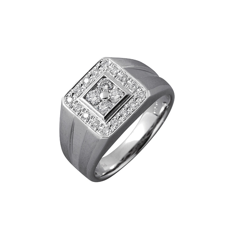 【Gold Jewelry】 プレシャスメタル PT プラチナ 0.5ct ダイヤモンド リング #18 1125529567