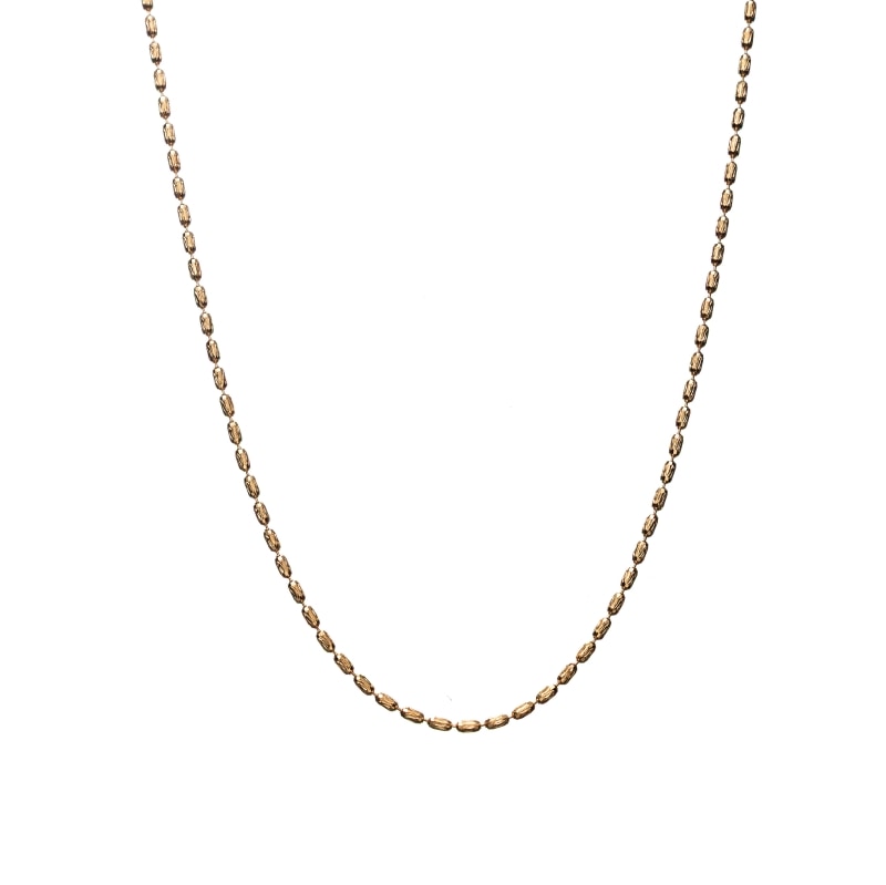 【Gold Jewelry】 プレシャスメタル K18 YG イエローゴールド ロングボールチェーン デザインチェーン ネックレス 50cm 1125510311