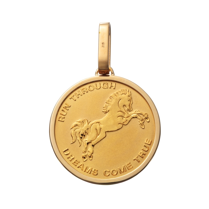 Gold Jewelry】 K18 K24 YG イエローゴールド ホース メダル