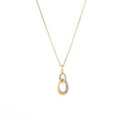 【h&d Jewelry】 ネックレス COOL SV925 イエローゴールド CZ 46cm 5175600461