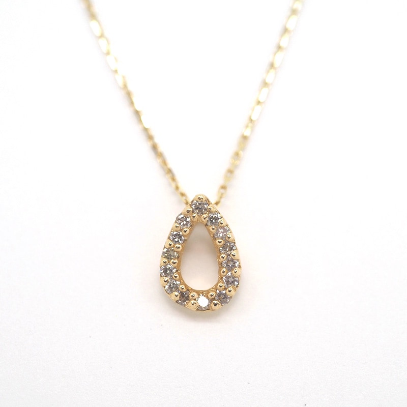 【Royal Gold】 K10 YG イエローゴールド ネックレス ダイヤモンド 0.05ct 40cm 1151000430