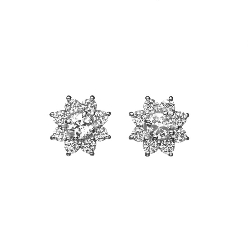 【h&d Jewelry】 DAISY ピアス SWEET SV925 シルバー CZ 5175600488
