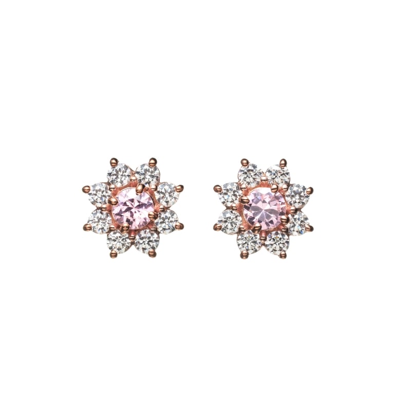 【h&d Jewelry】 2nd ANNIVERSARY DAISY ピアス SWEET SV925 ピンクゴールド PKCZ+CZ 限定モデル 5175600487