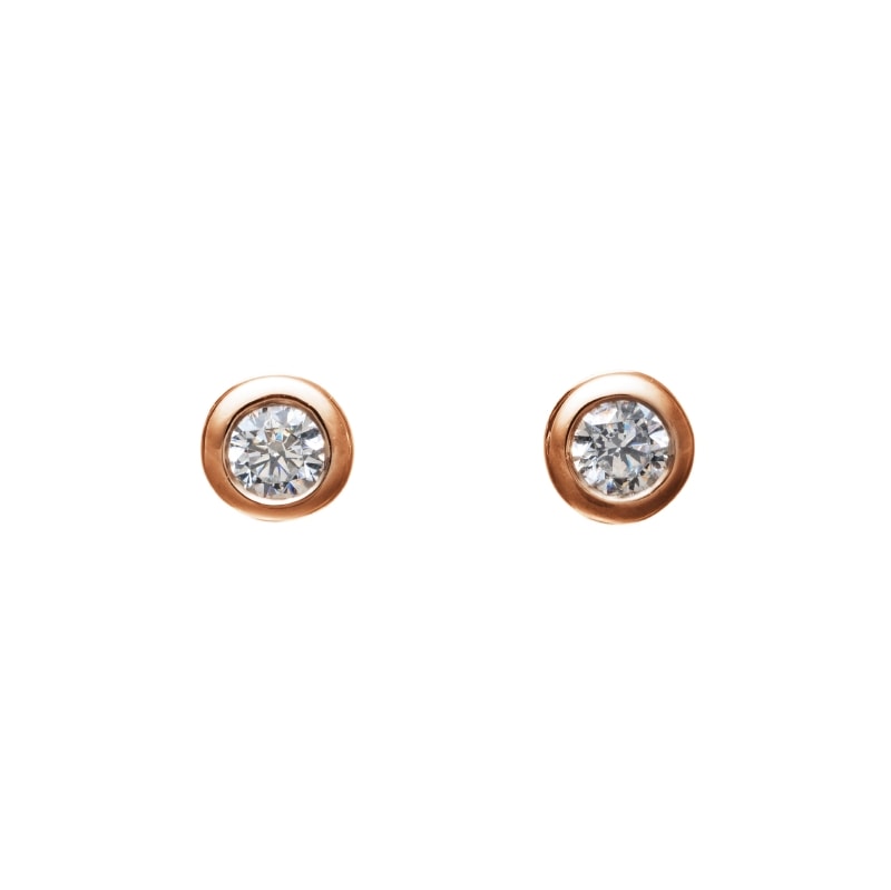 【h&d Jewelry】 ピアス SWEET SV925 ピンクゴールド CZ 5175600498