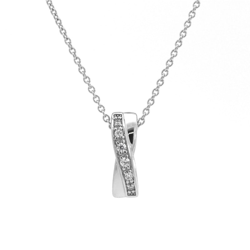 【STAINLESS JEWELRY】 ネックレス SUS316L CZ 45cm  1185900030