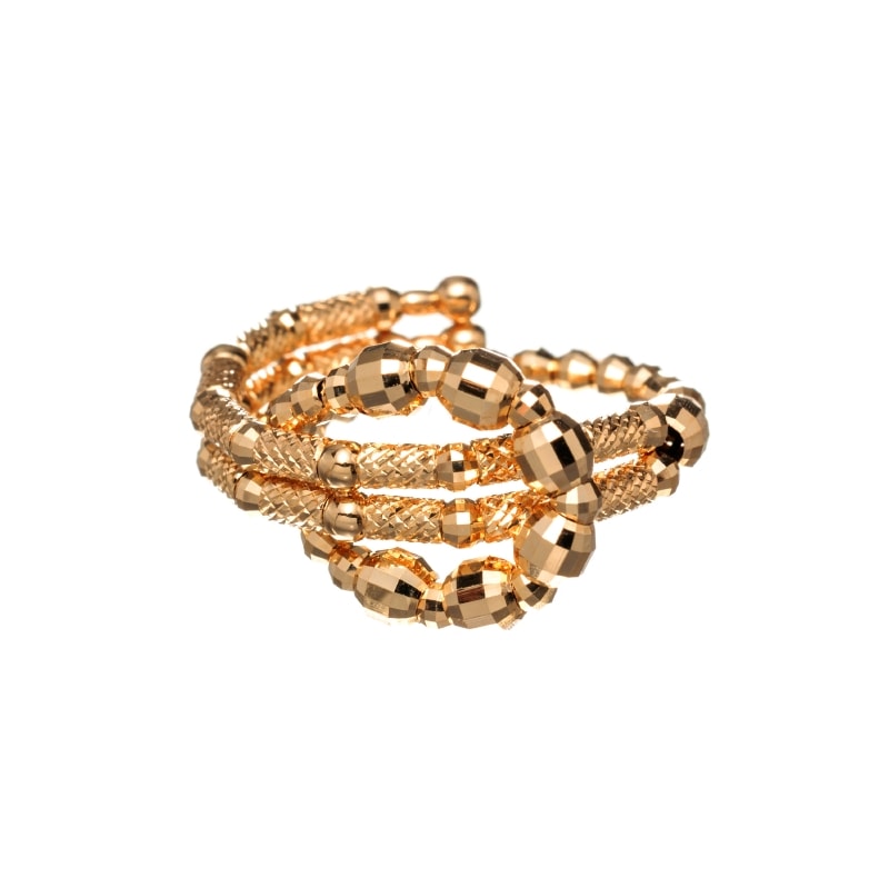 【Gold Jewelry】 Free Jewelry フリージュエリー K18 YG イエローゴールド 形状記憶 リング バックル 1169800362