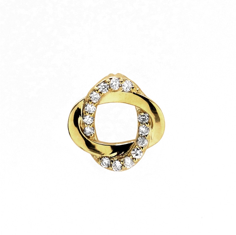 K18 YG イエローゴールド 0.07ct ダイヤモンド ペンダントトップ 1182600054