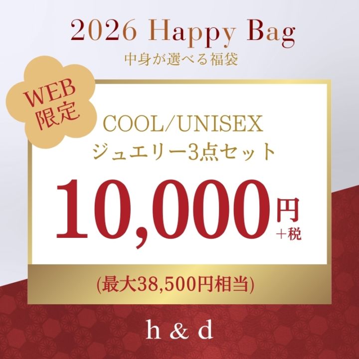 【h&d Jewelry 2026 NEW YEAR】中身が選べる！3点セット HAPPY BAG 11000 COOL