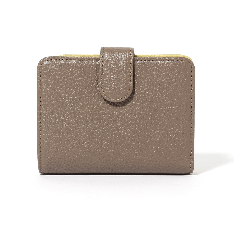 【NOROM Leather】 二つ折財布 HDL-302n トープ/イエロー 5564200865