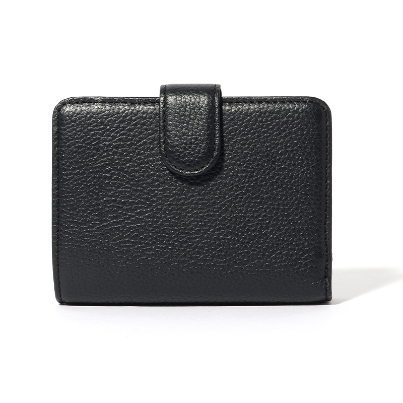 【NOROM Leather】 二つ折財布 HDL-302n ブラック/ダークグレー 5564200866