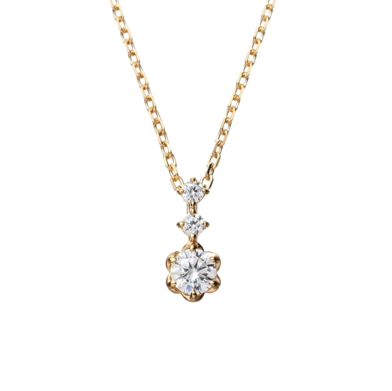 【h&d Jewelry】 ネックレス SWEET SV925 イエローゴールド CZ 46cm 5175600576