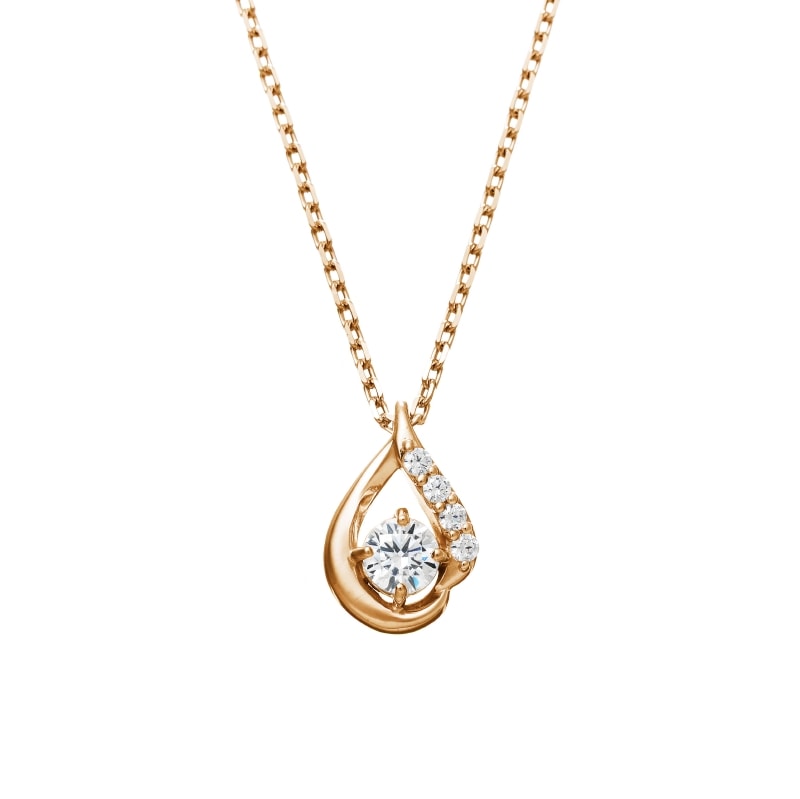 【h&d Jewelry】 ネックレス SWEET SV925 ピンクゴールド CZ 46cm 5175600590