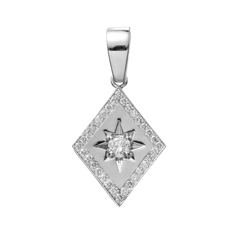 【Gold Jewelry】 PT プラチナ 0.44ct ダイヤモンド ペンダントトップ 1182600032