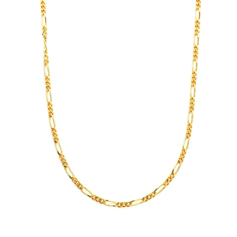 【h&d Jewelry】 ネックレス COOL SV925 イエローゴールド フィガロチェーン 45cm+5cmアジャスター付 5175600632